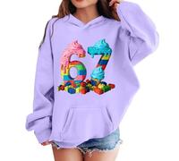 Kapuzenpullover Kinder Mädchen Mode 6 7 Aufdruck Weiche Lässige Pullover Kuschelige Langarm 67 Hoodie Langärm Hoody Pulli Sweatshirt Classic Langarmshirt Bequem Kapuzenpulli Oberteile