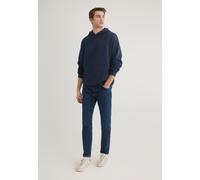 Kapuzenpullover MAVI "HOODIE", Herren, Gr. M, blau (total eclipse), Jersey, 65% Baumwolle, 35% Polyester, unifarben, normal, ohne Ausschnitt, normaler Saum, Pullover Kapuzenpullover, Hoodie mit Baucht