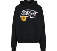 Kapuzensweatshirt MERCHCODE "Merchcode Coca Cola Refreshed Oversize Hoodie", Herren, Gr. S, schwarz, 100% Baumwolle, bedruckt, Sweatshirts (81646135-S) schwarz