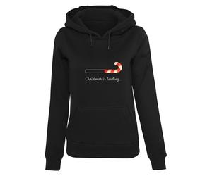 Kapuzenpullover MERCHCODE "Merchcode Damen Ladies Christmas Loading Heavy Hoody", Damen, Gr. L, schwarz, 65% Baumwolle, 35% Polyester, mehrfarbig, normal, ohne Ausschnitt, Pullover Kapuzenpullover (14