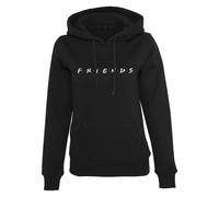 Kapuzenpullover MERCHCODE "Merchcode Damen Ladies Friends Hoody", Damen, Gr. S, schwarz, 65% Baumwolle, 35% Polyester, unifarben, normal, ohne Ausschnitt, Pullover Kapuzenpullover (74681511-S) schwarz