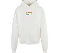Kapuzensweatshirt MERCHCODE "Merchcode Love TeddyOversized Hoody", Herren, Gr. XXL, ready for dye, 100% Baumwolle, bedruckt, Sweatshirts (42578410-XXL) ready for dye
