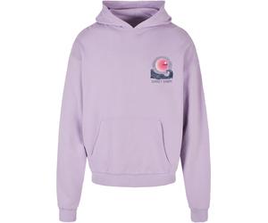Kapuzenpullover MERCHCODE "Merchcode Sunset Charm Oversized Hoody", Herren, Gr. S, lila, 100% Baumwolle, mehrfarbig, oversize, ohne Ausschnitt, Pullover Kapuzenpullover (62513133-S) lila