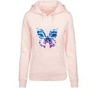 Miss Tee Damen Chromed Butterfly Hoody M pink