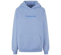 Kapuzenpullover MISS TEE "Miss Tee Just Another EMB Fluffy Hoody", Damen, Gr. XL, powderblau, 100% Baumwolle, unifarben, normal, ohne Ausschnitt, Pullover Kapuzenpullover (13659547-XL) powderblau