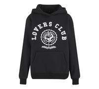 Kapuzenpullover MISS TEE "Miss Tee Lovers Club Ladies Fluffy Hoody", Damen, Gr. S, schwarz, 70% Baumwolle, 30% Polyester, mehrfarbig, loose fit, ohne Ausschnitt, Pullover Kapuzenpullover (65075544-S)