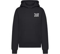 Kapuzenpullover MISS TEE "Miss Tee Never Look Back Ladies Fluffy Hoody", Damen, Gr. M, schwarz, 70% Baumwolle, 30% Polyester, mehrfarbig, loose fit, ohne Ausschnitt, Pullover Kapuzenpullover (67731467