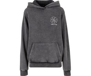 Kapuzenpullover MISS TEE "Miss Tee One Line Flowers Ladies Vintage Heavy Hoody", Damen, Gr. M, magnet, 70% Baumwolle, 30% Polyester, mehrfarbig, loose fit, ohne Ausschnitt, Pullover Kapuzenpullover (6
