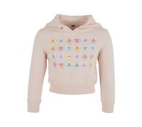 Kapuzenpullover MISTERTEE "MisterTee Damen Kids Sweet Heart Candy Cropped Hoody", Mädchen, Gr. 158/164, rosa (pink), 65% Baumwolle, 35% Polyester, unifarben, Rundhals, Sweatshirts Kapuzenpullover (723