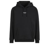 Kapuzenpullover MISTERTEE "MisterTee Good Day EMB Hoodie", Herren, Gr. S, schwarz, 65% Baumwolle, 35% Polyester, normal, ohne Ausschnitt, Pullover Kapuzenpullover (76627416-S)