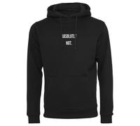 Kapuzenpullover MISTERTEE "MisterTee Herren Absolutely Not Hoody", Herren, Gr. XS, schwarz, 65% Baumwolle, 35% Polyester, bedruckt, Pullover Kapuzenpullover (53631325-XS) schwarz