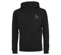 Kapuzenpullover MISTERTEE "MisterTee Herren Easy Sign Hoody", Herren, Gr. M, schwarz, 65% Baumwolle, 35% Polyester, mehrfarbig, normal, ohne Ausschnitt, Pullover Kapuzenpullover (66236321-M)