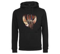 Kapuzenpullover MISTERTEE "MisterTee Herren Hail The King Hoodie", Herren, Gr. S, schwarz, 65% Baumwolle, 35% Polyester, unifarben, normal, Rundhals, Pullover Kapuzenpullover (16767835-S) schwarz