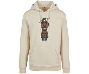 Kapuzenpullover MISTERTEE "MisterTee Herren LA Sketch Hoody", Herren, Gr. M, beige (sand), 100% Baumwolle, mehrfarbig, normal, ohne Ausschnitt, Pullover Kapuzenpullover (26924610-M) sand