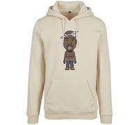 Kapuzenpullover MISTERTEE "MisterTee Herren LA Sketch Hoody", Herren, Gr. M, sand, 100% Baumwolle, mehrfarbig, normal, ohne Ausschnitt, Pullover Kapuzenpullover (26924610-M) sand