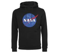 Kapuzenpullover MISTERTEE "MisterTee Herren NASA Hoody", Herren, Gr. M, schwarz, 65% Baumwolle, 35% Polyester, mehrfarbig, normal, ohne Ausschnitt, Pullover Kapuzenpullover (36381438-M)