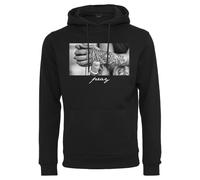 Kapuzenpullover MISTERTEE "MisterTee Herren Pray 2.0 Hoody", Herren, Gr. 3XL, schwarz, 65% Baumwolle, 35% Polyester, unifarben, normal, ohne Ausschnitt, Pullover Kapuzenpullover (21758626-XXXL) schwar