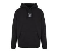 Kapuzenpullover MISTERTEE "MisterTee Herren Skelett Patch Hoody", Herren, Gr. XS, schwarz, 65% Baumwolle, 35% Polyester, mehrfarbig, normal, ohne Ausschnitt, Pullover Kapuzenpullover (83110812-XS) sch