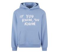 Kapuzenpullover MISTERTEE "MisterTee If You Know Fluffy Hoody", Herren, Gr. 3XL, powderblau, 70% Baumwolle, 30% Polyester, mehrfarbig, loose fit, ohne Ausschnitt, Pullover Kapuzenpullover (63160539-XX