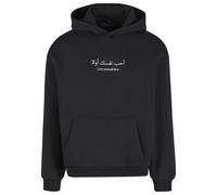 Kapuzenpullover MISTERTEE "MisterTee Love Yourself First EMB Fluffy Hoody", Herren, Gr. S, schwarz, 70% Baumwolle, 30% Polyester, mehrfarbig, loose fit, ohne Ausschnitt, Pullover Kapuzenpullover (9947