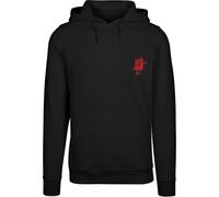 Kapuzenpullover MISTERTEE "MisterTee Negroni Please Hoody", Herren, Gr. M, schwarz, 65% Baumwolle, 35% Polyester, mehrfarbig, normal, ohne Ausschnitt, Pullover Kapuzenpullover (55934952-M) schwarz