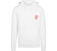 Kapuzenpullover MISTERTEE "MisterTee Negroni Please Hoody", Herren, Gr. XS, weiß, 65% Baumwolle, 35% Polyester, mehrfarbig, normal, ohne Ausschnitt, Pullover Kapuzenpullover (70646909-XS) weiß