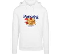 Kapuzenpullover MISTERTEE "MisterTee Pancake Club Hoody", Herren, Gr. XXL, weiß, 65% Baumwolle, 35% Polyester, bedruckt, Pullover Kapuzenpullover (87675300-XXL) weiß