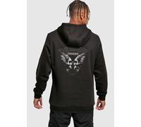 Kapuzenpullover MISTERTEE "MisterTee Skull Butterfly Hoody", Herren, Gr. XL, schwarz, 65% Baumwolle, 35% Polyester, bedruckt, Pullover Kapuzenpullover (14990632-XL) schwarz