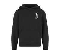 Kapuzenpullover MISTERTEE "MisterTee The Seagull Sneakers Kids Fluffy Hoody", Mädchen, Gr. 122/128, schwarz, 70% Baumwolle, 30% Polyester, mehrfarbig, normal, ohne Ausschnitt, Pullover Kapuzenpullover