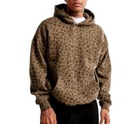 Kapuzenpullover mit Leopardenmuster für Herren und Damen - trendige, übergroße Kapuzen-Sweatshirts mit Geparden-Grafik, lässig, Streetwear, Y2K, Vintage, adretter Pullover, Top für Hangouts im Alltag,