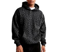 Kapuzenpullover mit Leopardenmuster für Herren und Damen - trendige, übergroße Kapuzen-Sweatshirts mit Geparden-Grafik, lässig, Streetwear, Y2K, Vintage, adretter Pullover, Top für Hangouts im Alltag,
