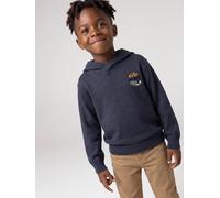Kapuzenpullover mit Stickerei Jungen 30% Recycling-Baumwolle GRS-zertifiziert blau Gr. 92/98 von Vertbaudet