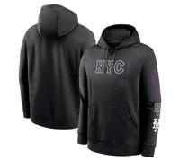 Kapuzenpullover NIKE "Nike Hoodie New York Mets Nike City Connect Club Fleece", Herren, Gr. M, schwarz, 82% Baumwolle, 18% Polyester, Pullover Kapuzenpullover (91215516-M) schwarz