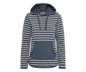Kapuzenpullover OXMO "Hoodie OXCarina", Damen, Gr. XS, blau (ensign blau), Obermaterial: 65% Polyester PES. 35% Baumwolle CO., Sweatshirts Kapuzenpullover (62761031-XS) ensign blau