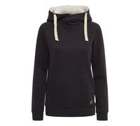 Kapuzenpullover OXMO "Hoodie OXJulia", Damen, Gr. M, schwarz (schwarz teddy), Obermaterial: 60% Baumwolle CO. 40% Polyester PES., Casual, lang, ohne Ausschnitt, Sweatshirts Kapuzenpullover (93928703-M