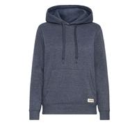 Kapuzenpullover OXMO "Hoodie OXKAREN", Damen, Gr. XS, blau (total eclipse melange), Obermaterial: 80% Baumwolle CO. 20% Polyester PES., Pullover Kapuzenpullover (66160109-XS) total eclipse melange