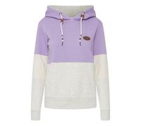 Kapuzenpullover OXMO "Hoodie OXKathrine", Damen, Gr. XL, lila (sand verbena), Web, Obermaterial: 60% Baumwolle CO. 40% Polyester PES., casual, hüftlang, ohne Ausschnitt, Langarm, Sweatshirts (55951347