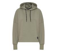 Kapuzenpullover OXMO "Hoodie OXSanni", Damen, Gr. M, grün (vetiver), Obermaterial: 55% Polyester PES. 45% Baumwolle CO., Pullover Kapuzenpullover (90711326-M) vetiver
