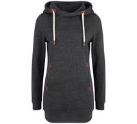 Kapuzenpullover OXMO "Hoodie OXVicky", Damen, Gr. M, grau (dar grau m), Obermaterial: 80% Polyester PES. 20% Baumwolle CO., Sweatshirts Kapuzenpullover (85192913-M) dar grau m