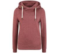 Kapuzenpullover OXMO "Hoodie OXVicky", Damen, Gr. S, rot (wine r mel), Obermaterial: 80% Polyester PES. 20% Baumwolle CO., unifarben, casual, normal, ohne Ausschnitt, Sweatshirts (77394105-S) wine r m