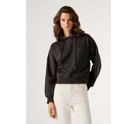 Kapuzenpullover PEPE JEANS "hoodie BERENINA", Damen, Gr. M, schwarz (washed schwarz), 85% Baumwolle, 15% Polyester, Pullover Kapuzenpullover (12079217-M) washed schwarz