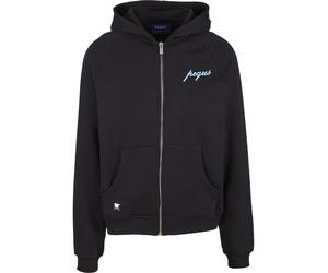 Kapuzenpullover PEQUS "PEQUS PEQUS A Paradise Beach Club Back Logo Zip-Hoodie", Herren, Gr. M, schwarz, 100% Baumwolle, mehrfarbig, normal, ohne Ausschnitt, Pullover Kapuzenpullover (88948451-M) schwa