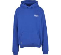 Kapuzenpullover PEQUS "PEQUS PEQUS Back Logo Hoodie", Herren, Gr. L, blau, 100% Baumwolle, mehrfarbig, oversize, ohne Ausschnitt, Pullover Kapuzenpullover (54089556-L) blau