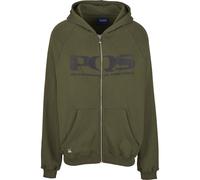 Kapuzenpullover PEQUS "PEQUS PEQUS Island Defender Zip Hoodie", Herren, Gr. L, grün, 100% Baumwolle, mehrfarbig, relaxed fit, ohne Ausschnitt, Pullover Kapuzenpullover (26713422-L) grün