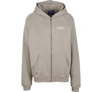 Kapuzenpullover PEQUS "PEQUS PEQUS Mykonos Graphic Zip-Hoodie", Herren, Gr. L, schwarz greige, 100% Baumwolle, mehrfarbig, oversize, ohne Ausschnitt, Pullover Kapuzenpullover (14874114-L) schwarz grei