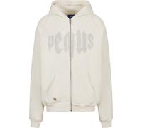 Kapuzenpullover PEQUS "PEQUS PEQUS Mythic Logo Zip Hoodie", Herren, Gr. M, weiß, 100% Baumwolle, mehrfarbig, oversize, ohne Ausschnitt, Pullover Kapuzenpullover (66229205-M) weiß