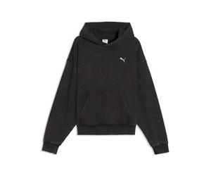 Kapuzenpullover PUMA "Boxy Washed Graphic Hoodie Erwachsene", Damen, Gr. L, schwarz, Obermaterial: 32% Polyester, 68% Baumwolle. Kapuzenfutter: 100% Baumwolle. Rippe: 96% Baumwolle, 4% Elasthan. Seite