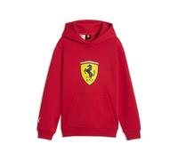 Kapuzenpullover PUMA "Scuderia Ferrari Coloured Shield Fleece-Hoodie Jugendliche", Kinder, Gr. 164, rot (rosso corsa rot), Obermaterial: 32% Polyester, 68% Baumwolle. Kapuzenfutter: 68% Baumwolle, 32%
