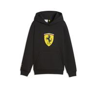 Kapuzenpullover PUMA "Scuderia Ferrari Coloured Shield Fleece-Hoodie Jugendliche", Kinder, Gr. 176, schwarz, Obermaterial: 32% Polyester, 68% Baumwolle. Kapuzenfutter: 68% Baumwolle, 32% Polyester. Ri