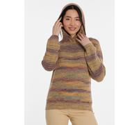 Kapuzenpullover RAGWEAR "OFINA", Damen, Gr. XXL, rot (wine rot), Strick, Obermaterial: 54% Nylon, 23% Polyacryl, 23% Polyester, gemustert, gestreift, normal, Rundhals, Rippstrickbündchen, Pullover Kap